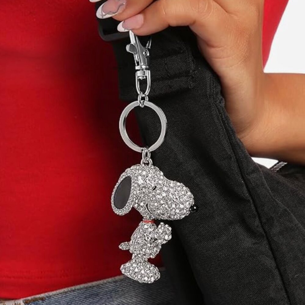 NWOT Snoopy Crystal Bag Charm